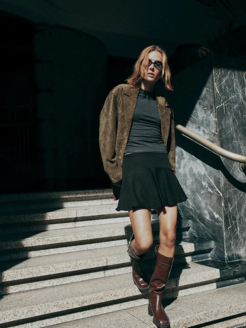 Zara Black Flared Mini Skort